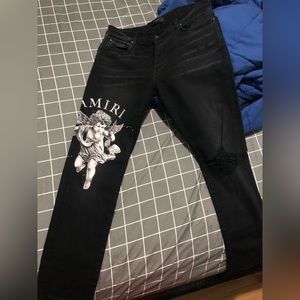 Amiri jeans angel print